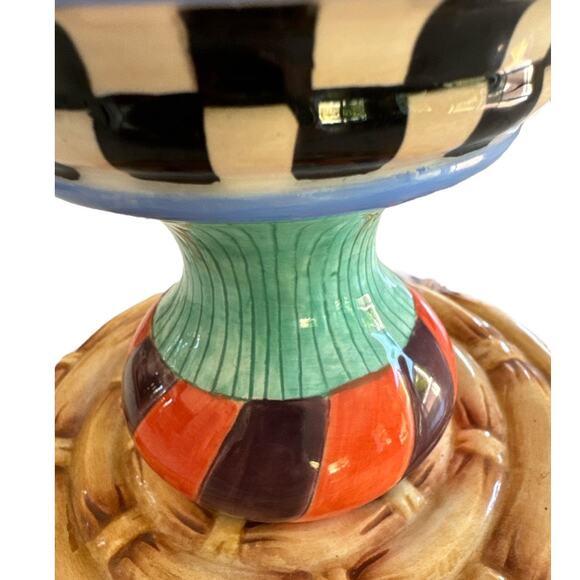 House of Hatten Vintage Hand Painted Ornate Candle Holder - Picture 6 of 11